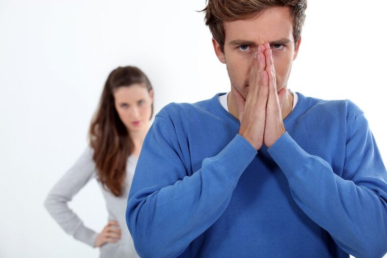 angry man with prostatitis symptoms